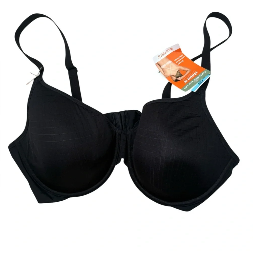 Warners Underwire Black Bra With Lift Sz 40C NWT
